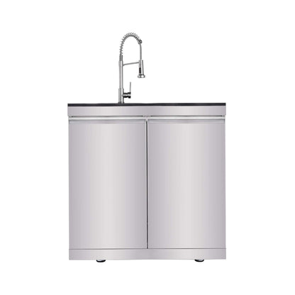 Blaze 108-Inch 6-Burner 85K BTU Deluxe Stainless Steel Liquid Propane Outdoor Kitchen Grill Island With Wine Cooler, Rotisserie, Cabinets, And Granite Countertops (SAK58310)