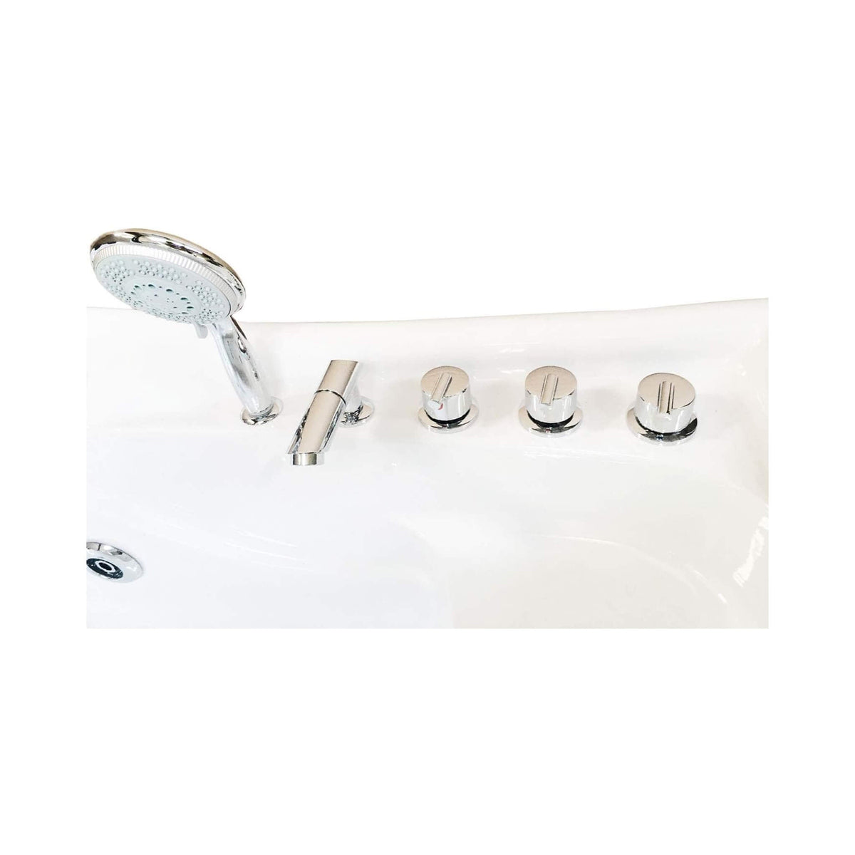 Cayman 67-Inch Premium 2-Person 16-Jet Whirlpool Hydromassage Bathtub (SAK72851)