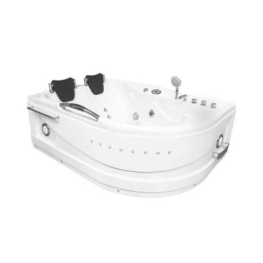 Cayman 67-Inch Premium 2-Person 16-Jet Whirlpool Hydromassage Bathtub (SAK72851)