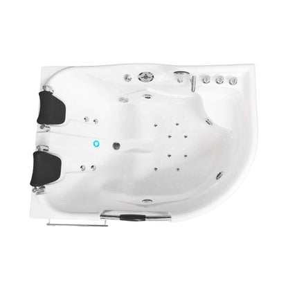 Cayman 67-Inch Premium 2-Person 16-Jet Whirlpool Hydromassage Bathtub (SAK72851)