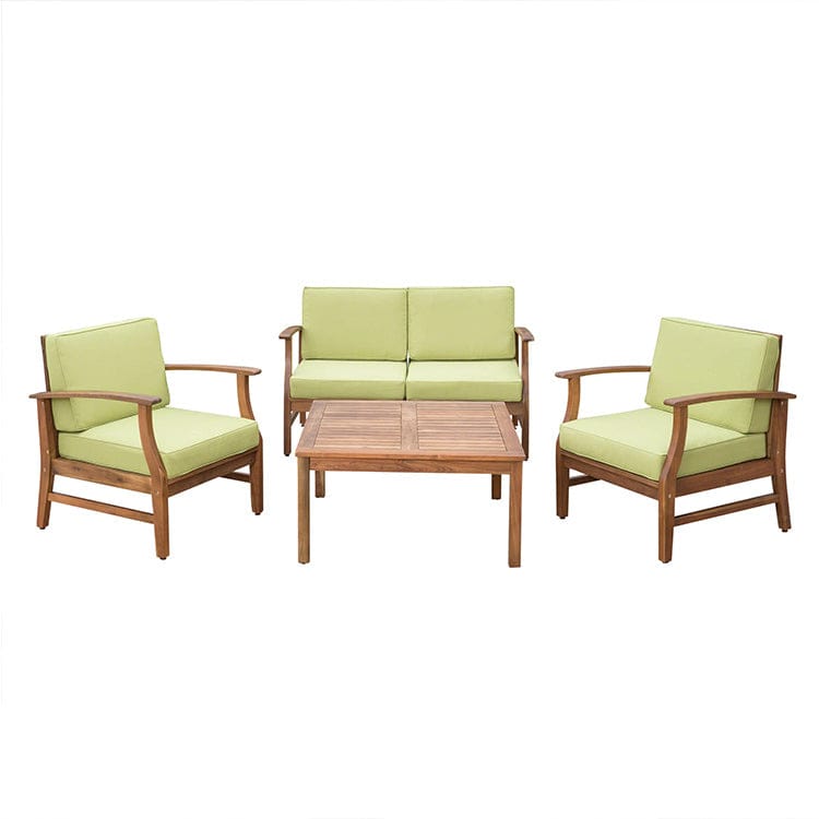 U.S. Garden Furniture 4 pcs Teak Acacia Wood Chair patio Set