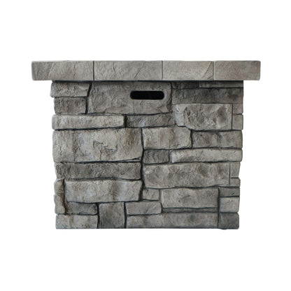30-Inch Modern Outdoor 40K BTU Steel Frame Propane Fire Table With Lava Rocks (SAK12756)