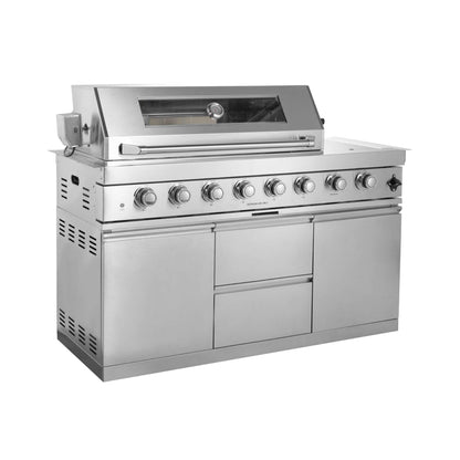 Montclair 58-Inch 6-Burner 96K BTU Gas Outdoor Liquid Propane Grill Island With Wine Cooler And Rotisserie (SAK31642)