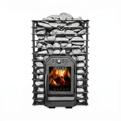 Cozy Heat Quattro Wood-Fired Sauna Stove With Sauna Stones [COZY QUATTRO] (SAK23947)