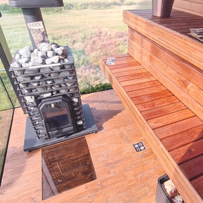Cozy Heat Quattro Wood-Fired Sauna Stove With Sauna Stones [COZY QUATTRO] (SAK23947)