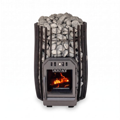 Cozy Heat SW Cylindrical Shape Sauna Stove With Sauna Stones [COZY SW] (SAK48563)