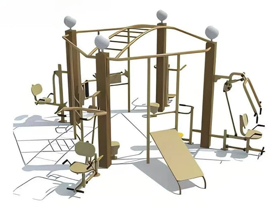 Kids Fitness Station - Outdoor Multi-Exercise Frame