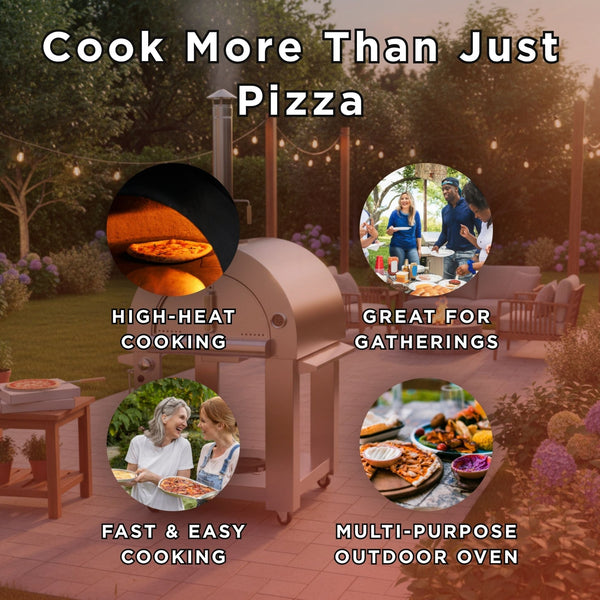 KoKoMo Grills Premium 32-Inch Stainless Steel Dual Fuel Gas Or Wood Fired Pizza Oven [KO-PIZZAOVEN] (SAK14753)