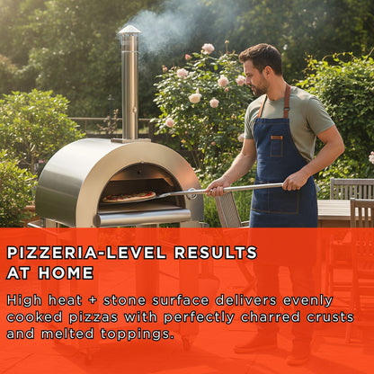KoKoMo Grills Premium 32-Inch Stainless Steel Wood Fired Pizza Oven [KO-PIZZAOVEN] (SAK92618)