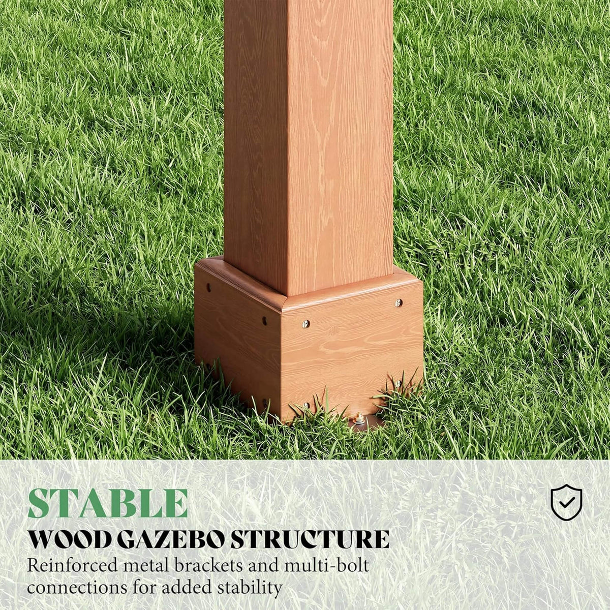 Large Outdoor Cedar Wood Pergola Kit With Slatted Roof (SAK31064)