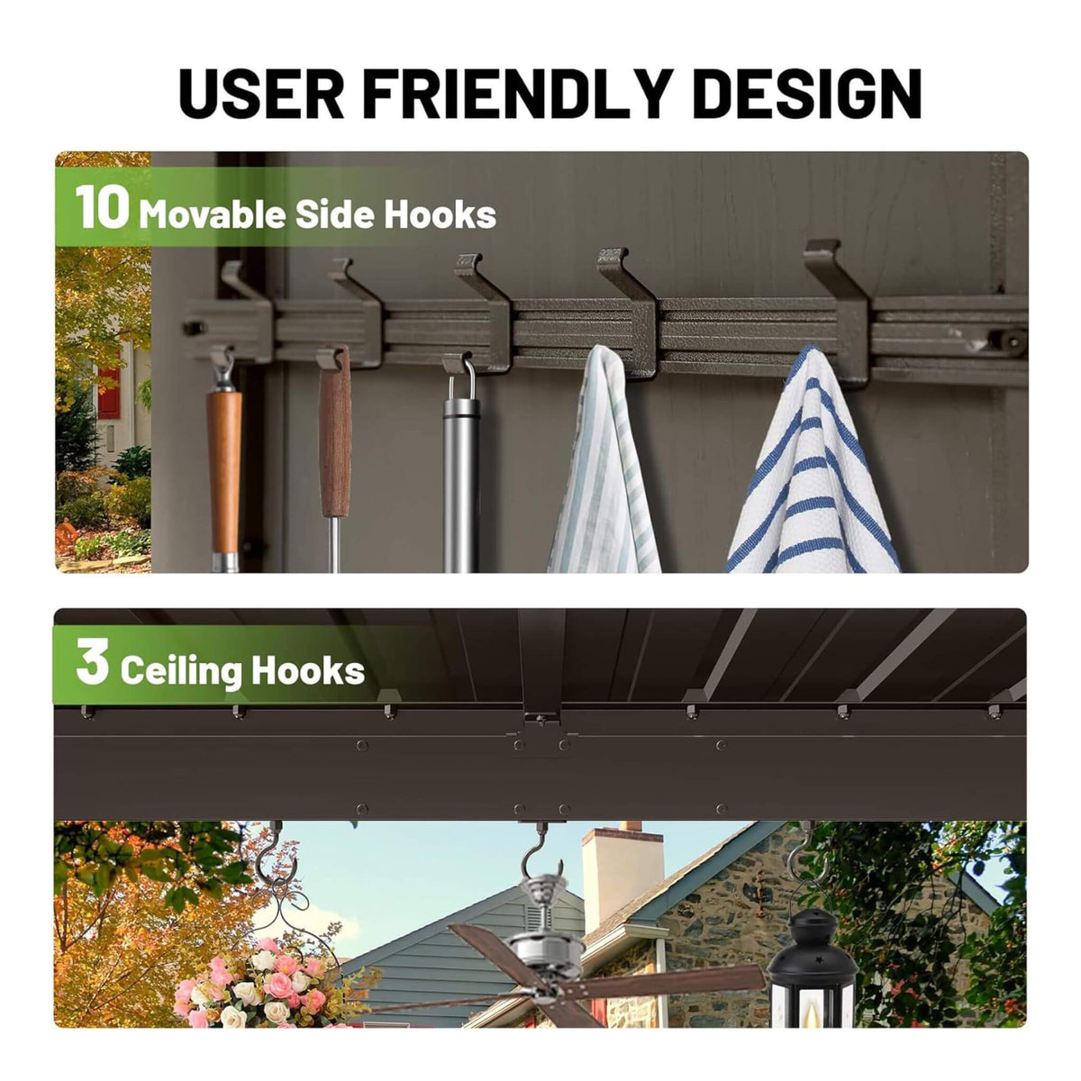 [09X10FT] Modern Slanted Hardtop Alloy Steel Grill Gazebo (SAK32687)
