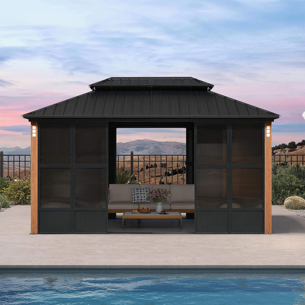 Prestige Premium Hardtop Double Top Outdoor Patio Solarium Sunroom (SAK43078)