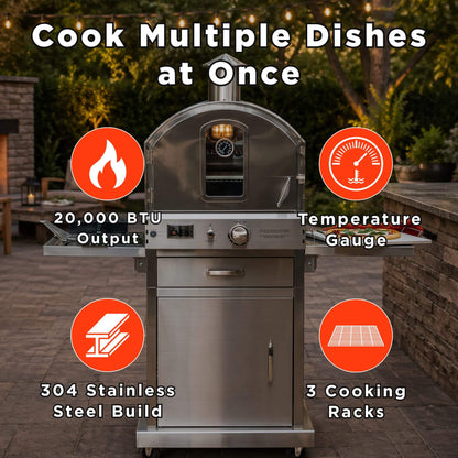 Summerset 60-Inch Outdoor Freestanding Gas Pizza Oven [SS-OVFS-LP/NG] (SAK17543)