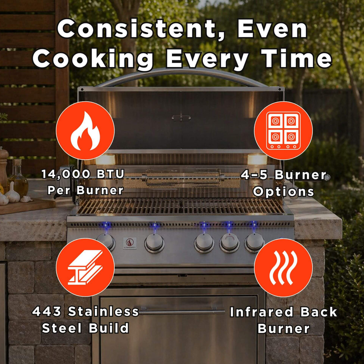 Summerset Sizzler Pro Premium Outdoor Built-In Gas Grill [SIZPRO] (SAK56324)