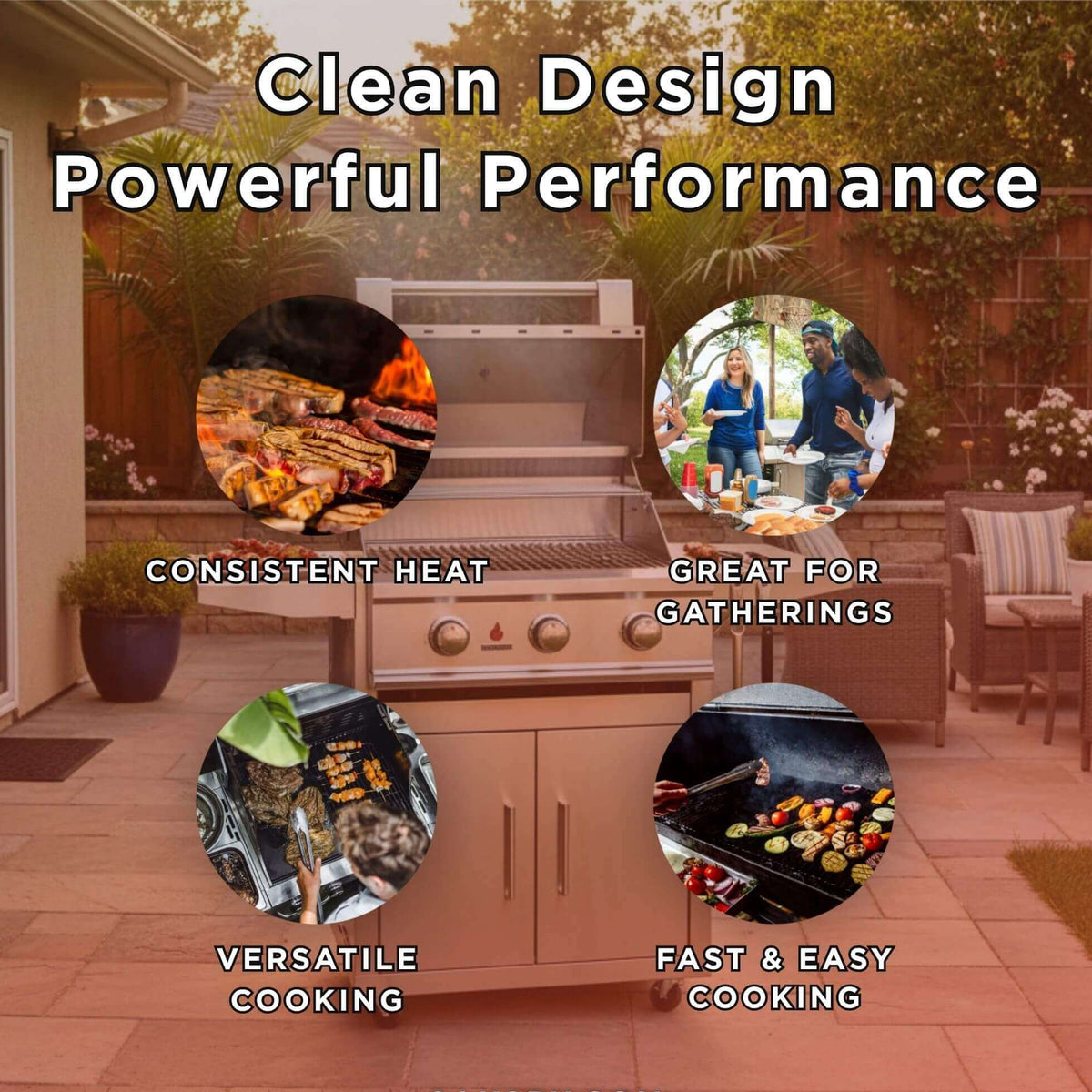 TrueFlame E-Series Stainless Steel Gas Freestanding Grill With Cart [TFE25/32] (SAK96473)