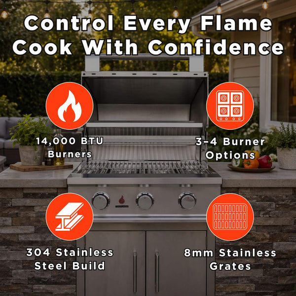 TrueFlame E-Series Built-In Stainless Steel Gas Grill [TFE25/32] (SAK13784)