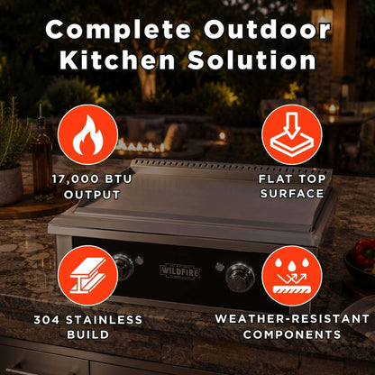 Wildfire Outdoor Living Ranch Pro 30-Inch 304 Stainless Steel Griddle [WF-PRO30GRD-BSS/SS] (SAK18364)