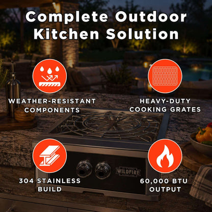 Wildfire Outdoor Living Ranch Pro 24-Inch Stainless Steel Power Burner [WFPOWBRN-BSS/SS] (SAK71537)